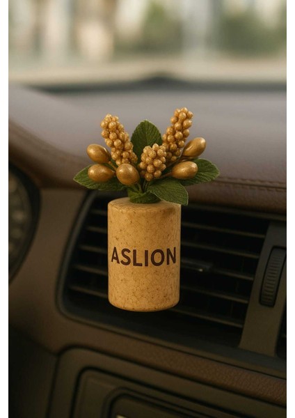 El Yapımı Mantar Patchoi Araba Kokusu - Çiçekli Dekoratif Araç Içi Koku Doğal Tasarım Handmade Gold