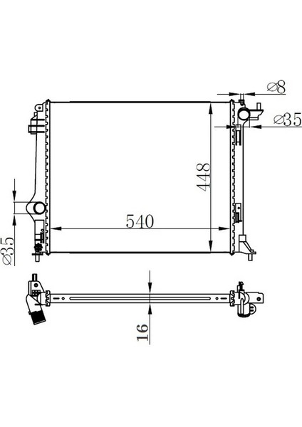 MOTOR SU RADYATÖRÜ GRAND SCENIC 4 2015 MEGANE 4 2015 SCENIC 4 2015 1.2 TCE 1.3 TCE 1.5DCI BRAZİNG