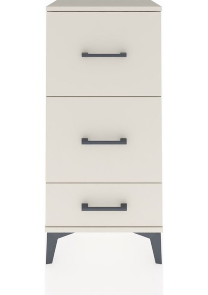 Arges Komodin 3 Çekmeceli 44X30X96 Aytaşı-Aytaşı