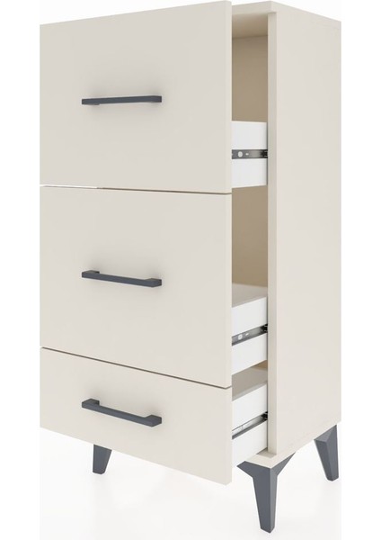 Arges Komodin 3 Çekmeceli 44X30X96 Aytaşı-Aytaşı fırsatları