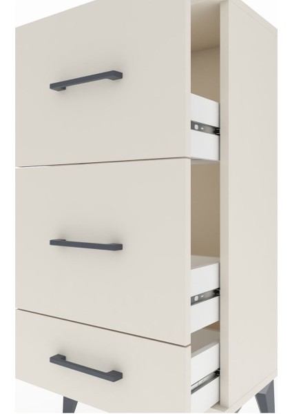 Arges Komodin 3 Çekmeceli 44X30X96 Aytaşı-Aytaşı indirimleri