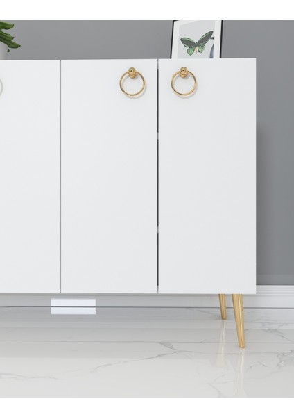 Inci Çok Amaçlı Konsol Dolap | Beyaz - Beyaz fırsatları