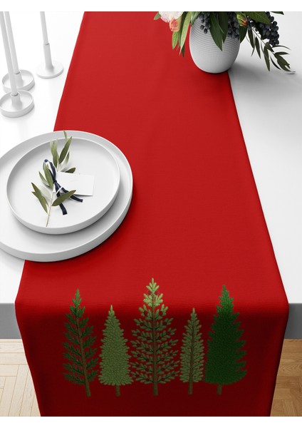 Yılbaşı Serisi 140X40 cm Dijital Baskılı Runner (Christmas Noel)