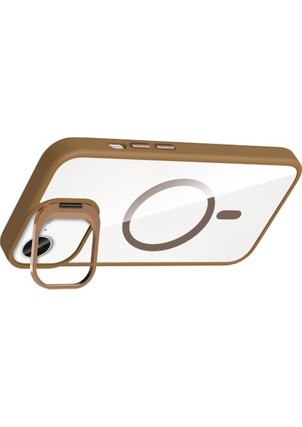 Apple iPhone 16E Kılıf Kamera Lens Hediyeli Standlı M-Safe Şarj Özellikli Etro Kapak modelleri