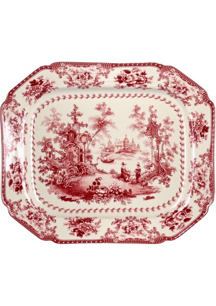 Lucky Art Florantine Sunum Tabaği 31CM Kirmizi