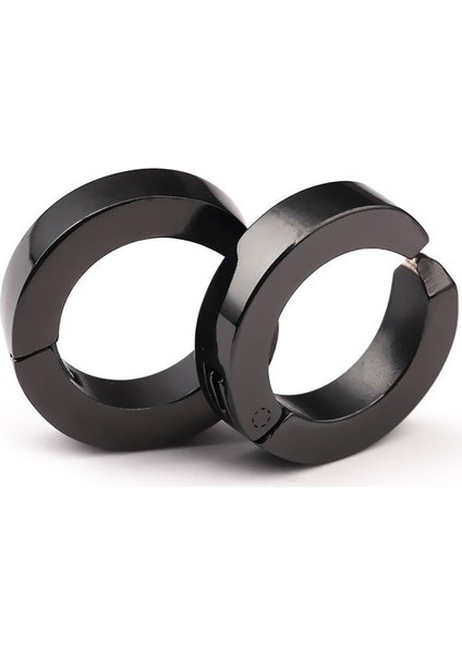 Sıkıştırmalı Erkek Çelik Küpe Ince 3 mm Deliksiz Kulaklara mse1