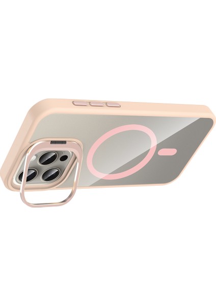 Apple iPhone 15 Pro Max Kılıf Kamera Lens Hediyeli Standlı M-Safe Şarj Özellikli Etro Kapak modelleri