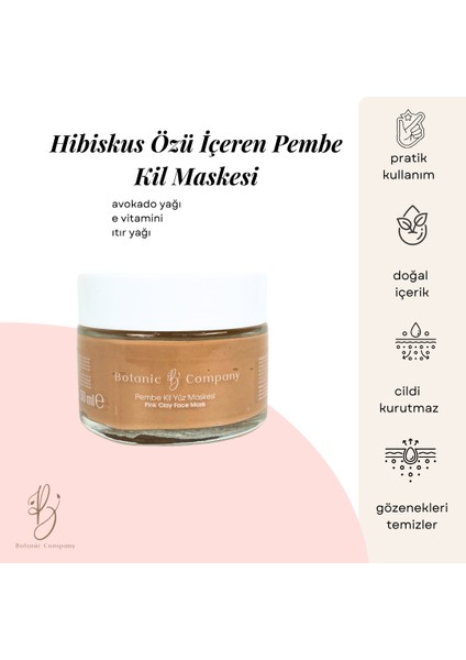 Pembe Kil Maskesi-Nazik Arındırma ve Temiz Gözenekler