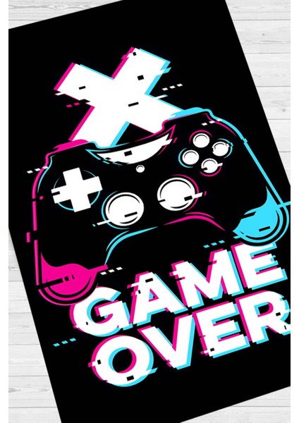 Dijital Baskı Yıkanabilir Game Over Desen Oyuncu Gamer Halı fiyatları