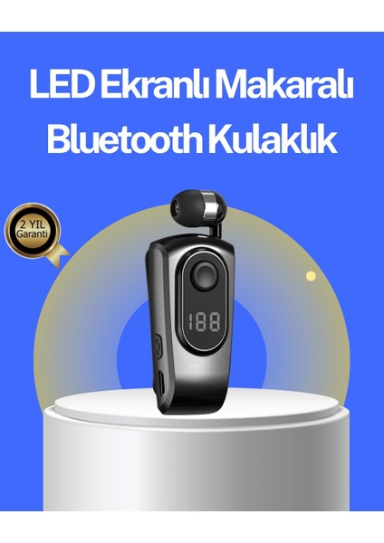 Buğz Dijital Ekranlı Bluetooth Kulaklık – Titreşimli Bildirim, 25 Saat Kullanım
