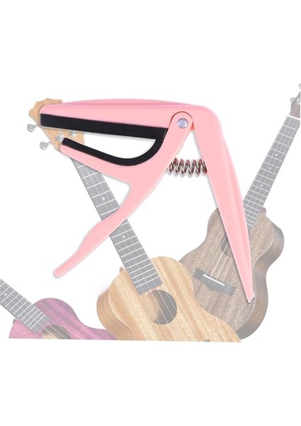 Tek Elle Kullanılan Cat Pick Scream Ukulele Capo Akustik Ukulele Tuner Için Çinko Alaşımlı Aksesuarlar