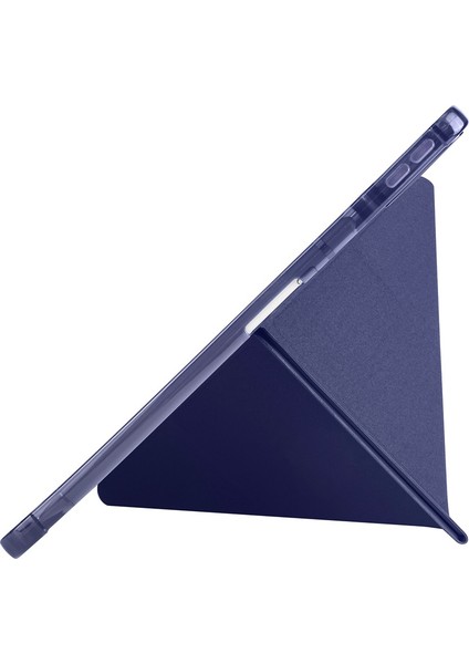 Apple iPad Pro 11 M5 (2025) Yatay ve Dikey Standlı Antişok Köşe Korumalı Kalemlikli Origami Slikon Kılıf indirimleri