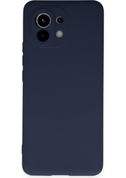 Xiaomi Mi 11 Kılıf Içi Kadife Kaplı Nano Silikon Kapak - Lacivert