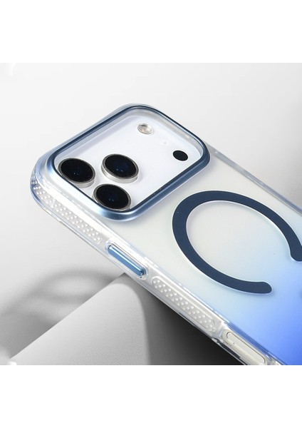 iPhone 17 Pro Max Renk Geçişli Şeffaf Sert Toros Premium Magsafeli Kapak modelleri