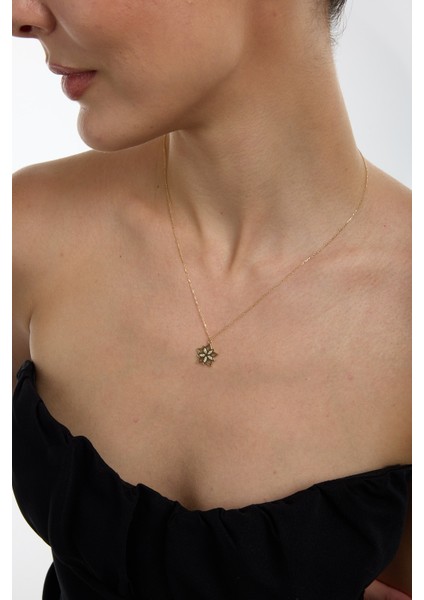 14 Ayar Altın Çiçek Kolye fiyatları