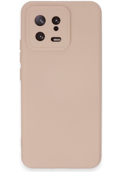 Xiaomi Mi 13 Kılıf Içi Kadife Kaplı Nano Silikon Kapak - Pudra