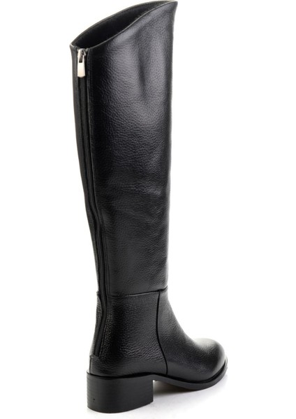 Siyah Hakiki Deri Kadın Çizme K03140432603 modelleri