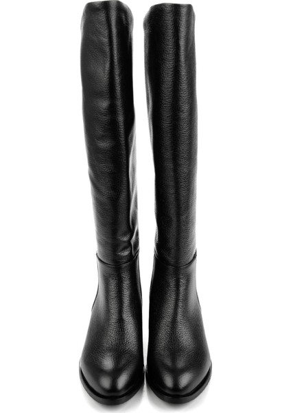 Siyah Hakiki Deri Kadın Çizme K03140432603 fırsatları