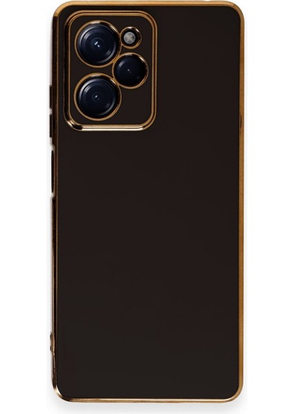 Pocox5 Pro 5g Kılıf Parlak Yapılı Esnek Volet Silikon Kapak