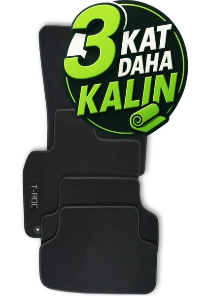 Volkswagen T-Roc 2020 Araca Özel Halı Oto Paspas