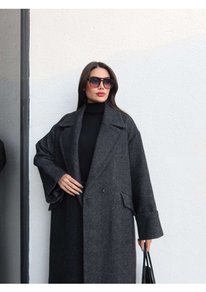 Balıksırtı Desen Cepli Uzun Kaban fiyatları