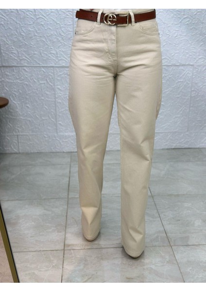 Straight Bej Jean Pantolon fiyatları