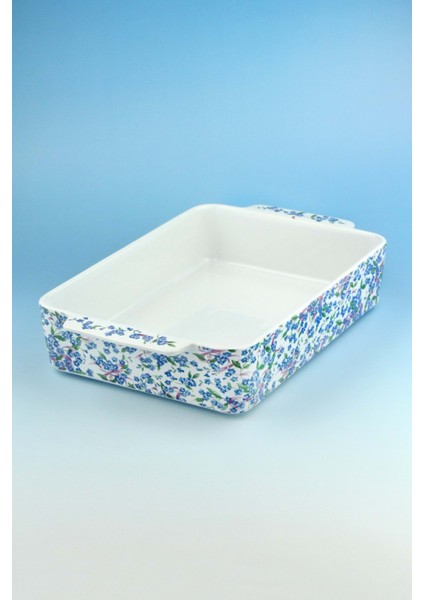 Mavi Mine Dikdörtgen Porselen Tepsi fiyatları