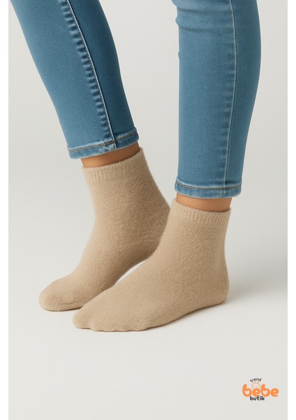 Kadın Yün Çorap Kışlık Kalın Sıcak Tutucu, Elit Yumuşak Dokulu, Ev ve Günlük Giyim Çorabı