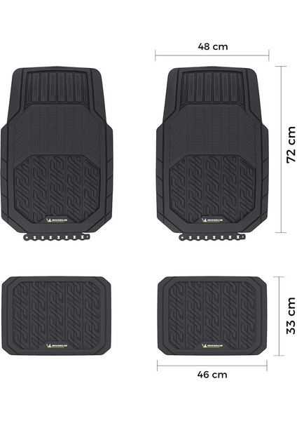 MC34587 Tüm Araçlara Uyumlu 4 Parça Üniversal 3D Havuzlu Oto Paspas modelleri