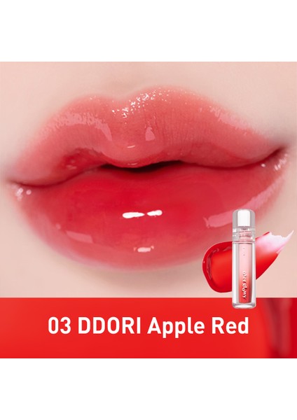 New Coco Plum Overglowy Tint/ Hacimli, Parlak Dudak Görünümü Veren Tint - 03 Ddori Apple Red