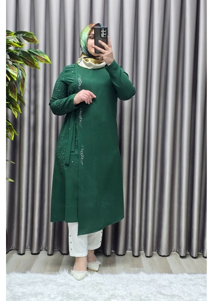 Kadın Tesettür Giyim Krep Abiye Tunik