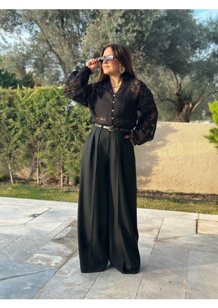 Siyah Dantel Gömlek modelleri