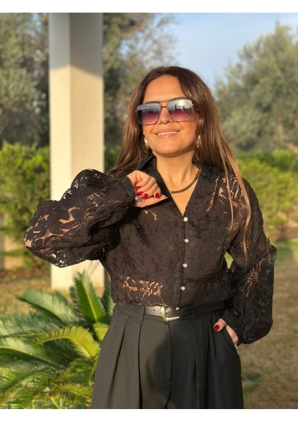 Siyah Dantel Gömlek fırsatları