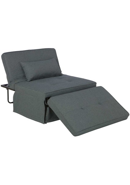Cube Katlanır Yataklı Puf - Koyu Gri 96X189X42.5 / 96X168X92.5 cm modelleri
