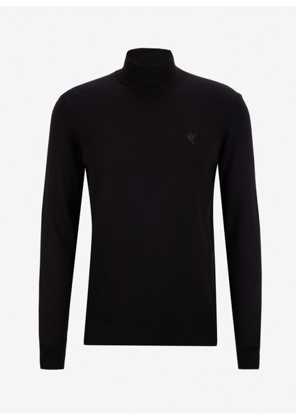 Yarım Balıkçı Yaka Basic Düz Siyah Erkek Kazak F5WM-KZK 2554 fiyatları