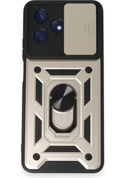 Realme C53 Kılıf Kamera Koruma Sürgülü Şık Pars Tank Sert Silikon Kapak