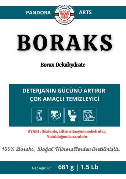 Saf Boraks Toz 681 G x 3 Adet 2043G Tül Perde Temizleyici