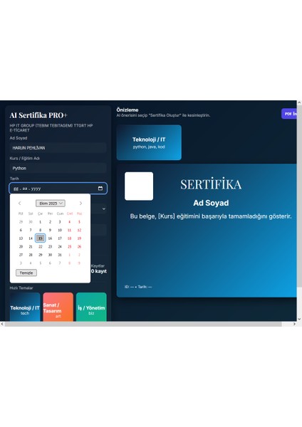 Aı Sertifika Pro+ fiyatları