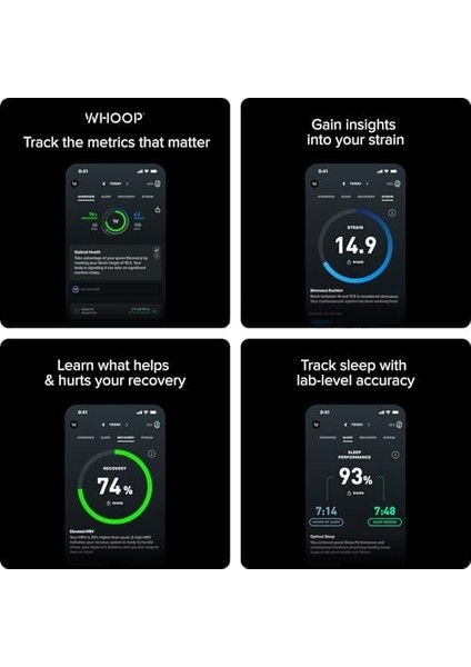 4.0 With 12 Month Subscription - Wearable Health, Fitness & Activity Tracker - Sürekli Izleme, Performans Optimizasyonu, Kalp Hızı Takibi - Uyku, Strain, Kurtarma, Sağlıklı Yaşam Geliştirme fiyatları