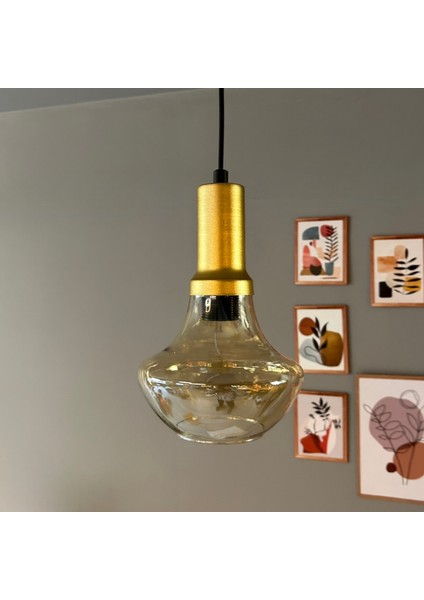 Melk Cam Eskitme Tekli Gold Fener Başlık Retro Sarkıt Lamba Restoran Salon Aydınlatma fiyatları