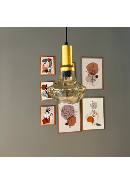 Melk Cam Eskitme Tekli Gold Fener Başlık Retro Sarkıt Lamba Restoran Salon Aydınlatma modelleri