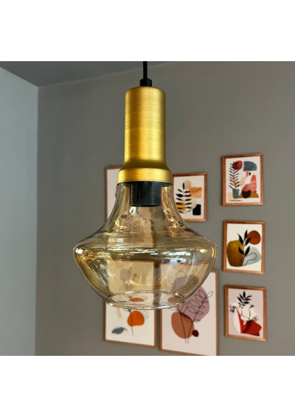 Melk Cam Eskitme Tekli Gold Fener Başlık Retro Sarkıt Lamba Restoran Salon Aydınlatma indirimleri