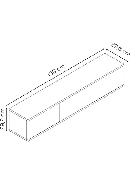 Salkım Tv Ünitesi | Beyaz - Beyaz