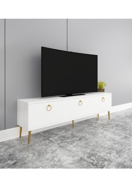 Maxi Tv Ünitesi | Beyaz - Beyaz