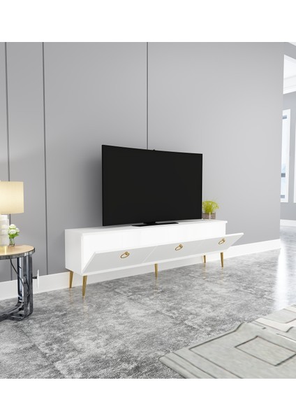 Maxi Tv Ünitesi | Beyaz - Beyaz