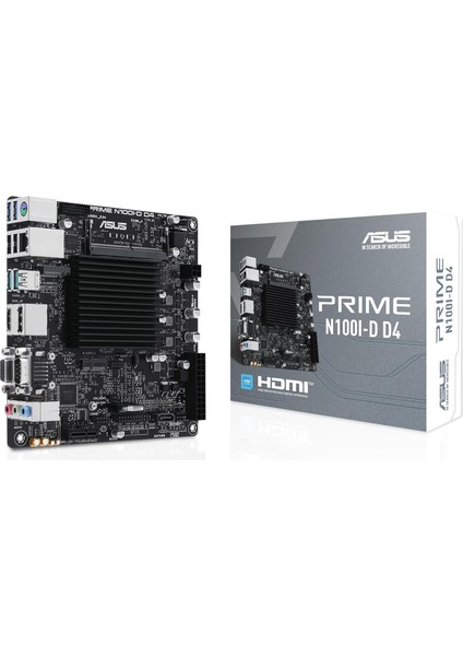 Prıme N100I-D D4-Csm Intel N100 N100 Cpu Ddr4 3200 Dp M2 Usb3.2 Com Mini Itx Onboard Işlemci, Fansız Tasarım, Anakart