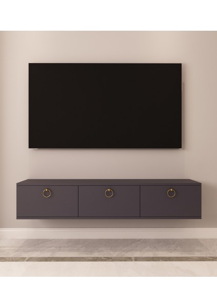 Max Tv Ünitesi Duvara Monte | Antrasit - Antrasit