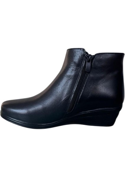 Extrafıt Geniş Kalıp Kadın Küçük ve Büyük Numara Dolgu Topuk Çift Fermuarlı Bot 6419 modelleri