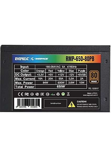 RMP-650-80PB 650W 14CM Siyah Fan 80 Plus Bronze Aktif Pfc Power fiyatları