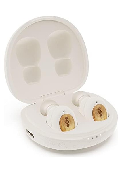 Kulaklık - Kompakt Bluetooth 5.0 Kulaklık, Hızlı Şarj Fonksiyonu ve Şarj Kutusu ile 28 Saate Kadar Çalma Süresi, Çevre Dostu Bambu Tasarım fiyatları